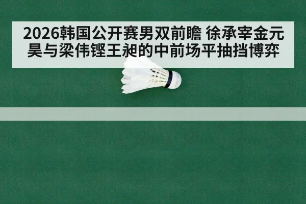 2026韩国公开赛男双前瞻 徐承宰金元昊与梁伟铿王昶的中前场平抽挡博弈
